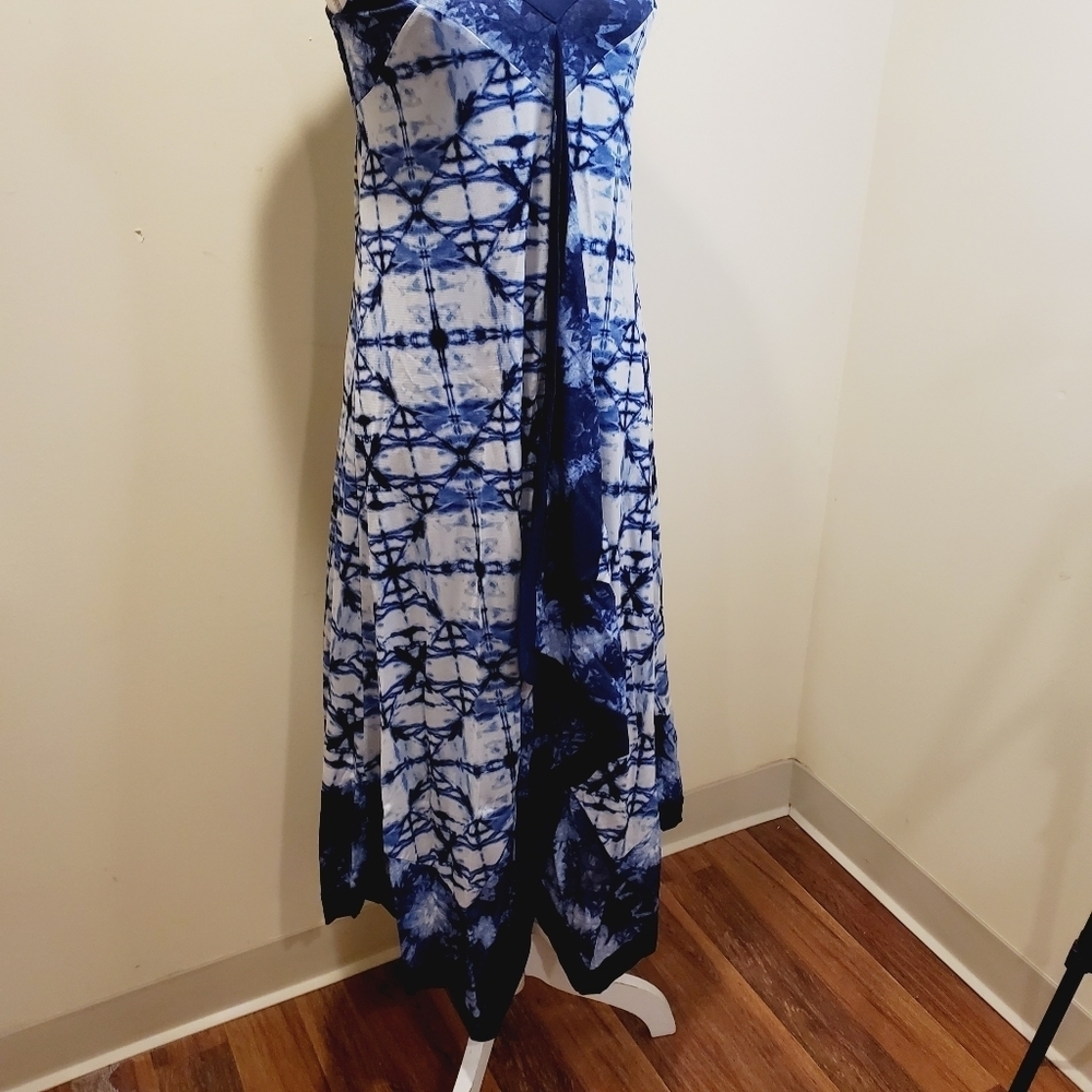 Style and Co. Asymmetric Nylon  V Neck dress Size PS - Picture 8 of 14